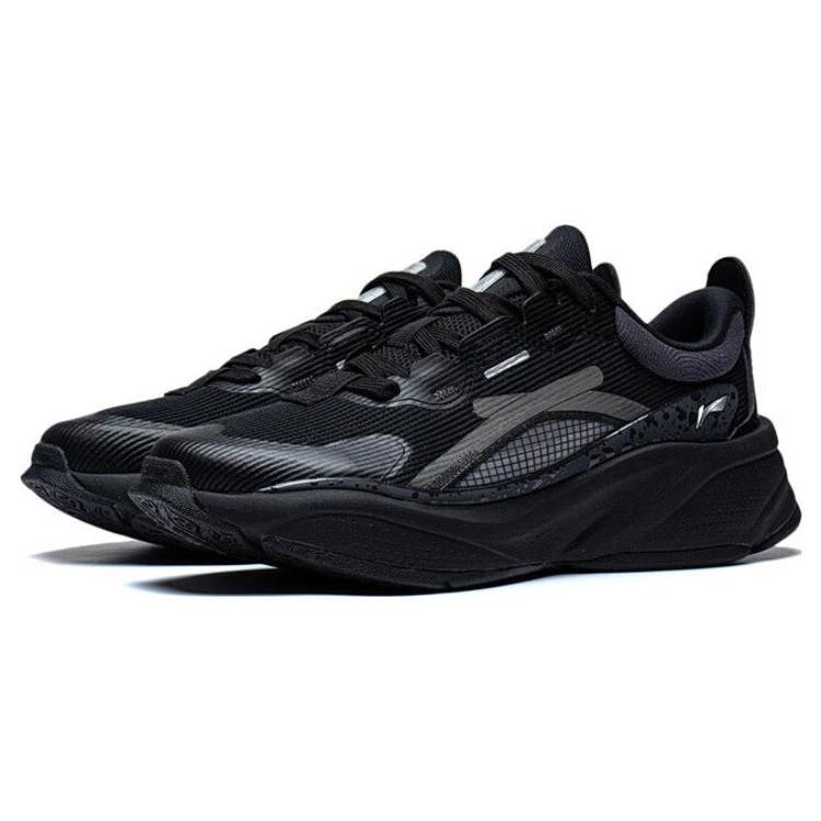 Li Ning Soft Slip Resistant Abrasion Resistant Low top Casual Shoes Women's Black AGLT052-7