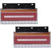 Kanoan Truck LED Tail Left and Right Flowing Turn Sequential Turn Small Universal Type Lights, Set, 24V, Signals, Signals, Reflectors, Brake,
