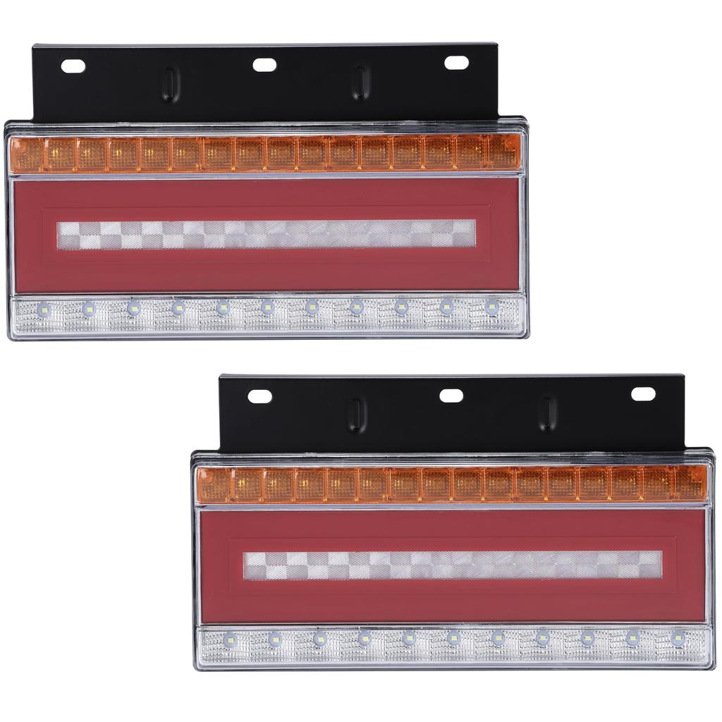 Kanoan Truck LED Tail Left and Right Flowing Turn Sequential Turn Small Universal Type Lights, Set, 24V, Signals, Signals, Reflectors, Brake,