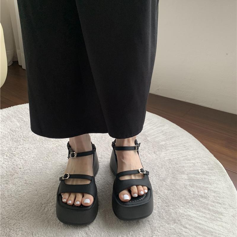 Summer Gladiator Platform Women Sandals Fashion Elegant Open Toe Shoes Ladies Outdoor Dress Platform Flats Sandalias