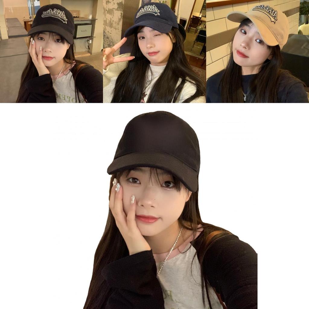 Trendy Korean Style Soft Top Baseball Cap For Women Adjustable Sun Protection