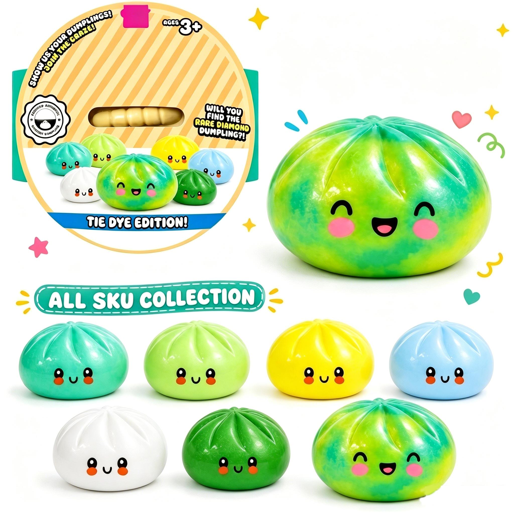 Cute Steamed Bun Stress Toy, Random , Soft & Squeezable Toy for Anxiety One Size