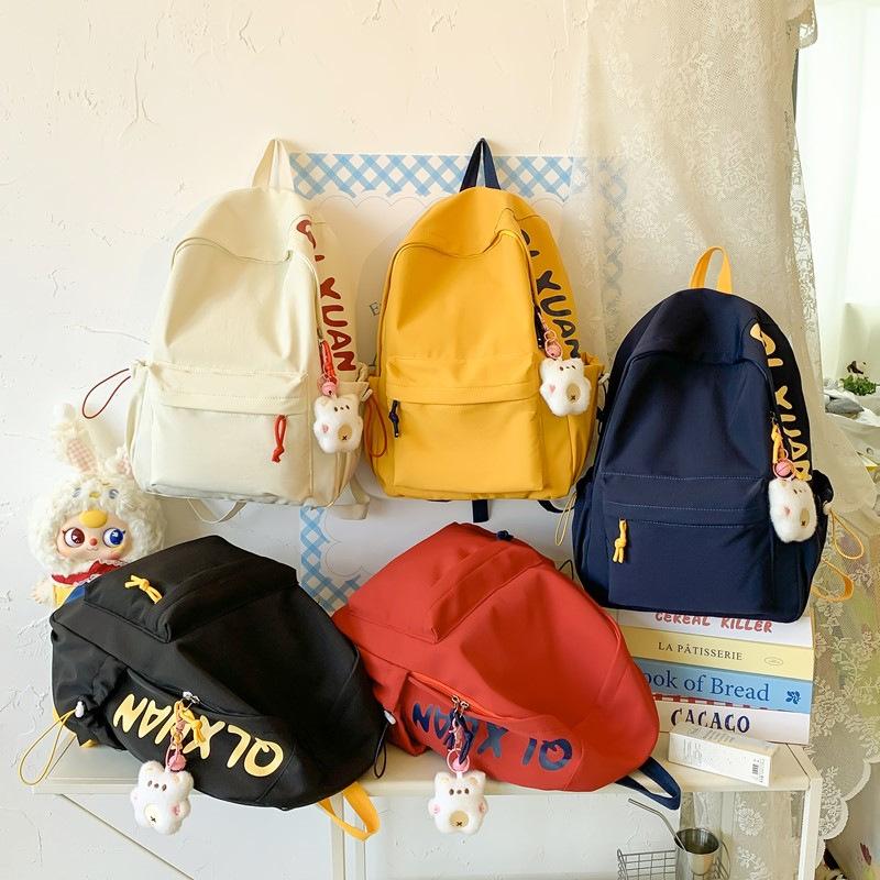 Schoolbag1011 Korean Campus Backpack Large Capacity Light Commuter Student School Bag Small Fresh Outdoor Travel Leisure Shoulders
