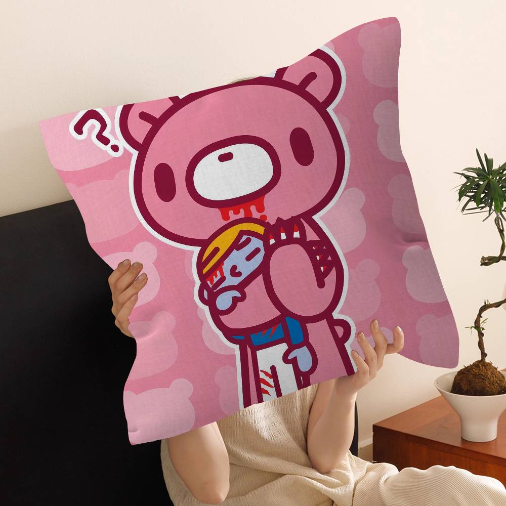 G-Gloomy B-Bear Personalized Pillow Cover Kids Bedroom Wild Party Decor Pillowcase Kid Birthday Shower Gift
