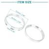 ACROPIX Wheel Hub Center Ring 72.6-66.6mm Silver Tone 4pcs