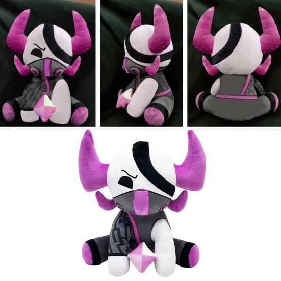 Cute Cow Plush Doll Soft Stuffed Animal Cartoon Game Figure Pillow PP Cotton Filling Toy Home Decor Collectible Gift for Game Fans