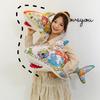 Large Plush Colorful Shark Doll Sleeping Pillow Soft Stuffed Toy For Girls Gift