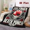 Five Finger Death Punch 2D Flaches Muster Flanelldecke Hohe Qualität Ganzjahreswärme und Komfort Perfekt für Weihnachtsgeschenke.PMT0914423