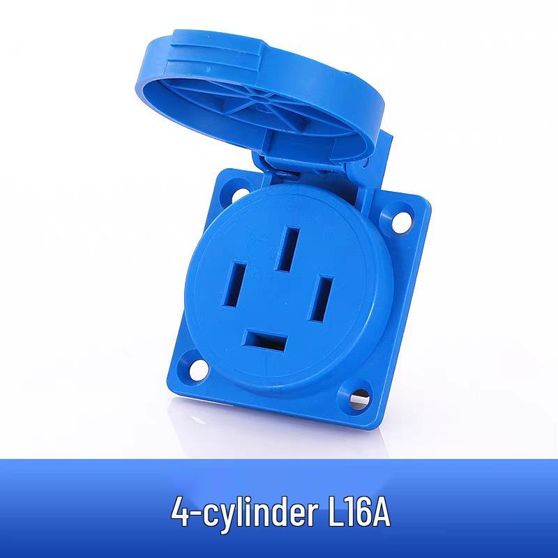 IP54 Waterproof 220V 10A 5-Hole Dustproof Socket with Flip Cover
