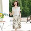 Mom's Summer Short Sleeve Dress: 2026 Slimming, Concealing Chinese Style for Middle-Aged & Elderly Women