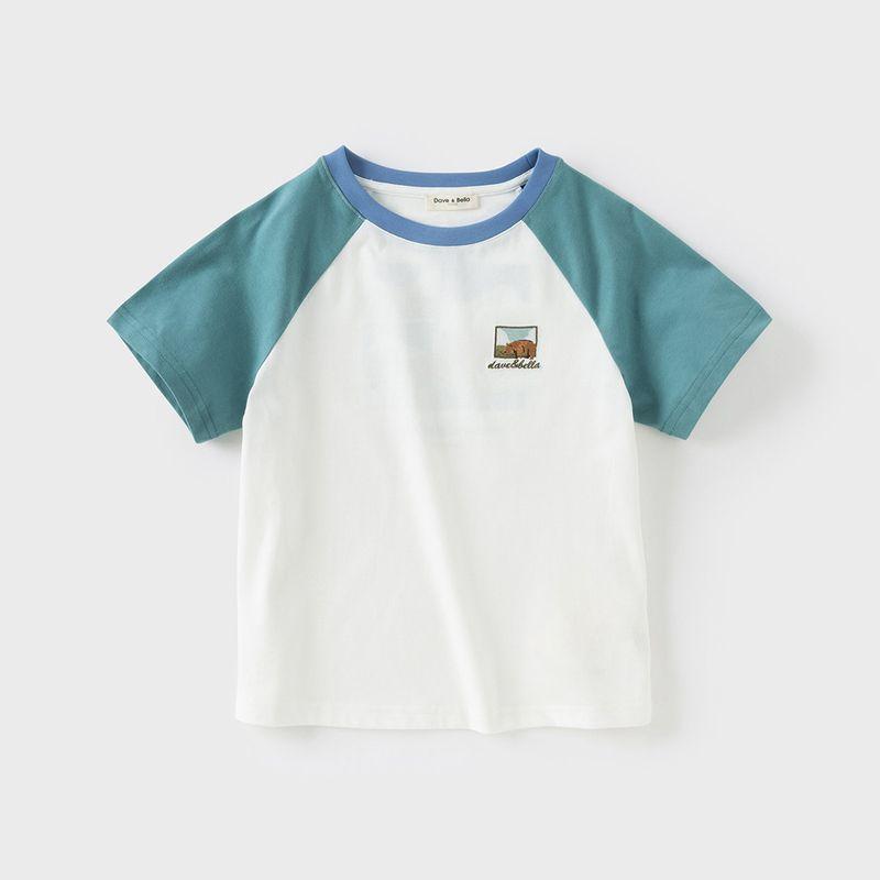 David Bella Boys  Short-Sleeved T-Shirt Kidsren s Cool Tops 2026 Summer New Style Big Kidsren s Antibacterial Half-Sleeved Kidsren s Clothing