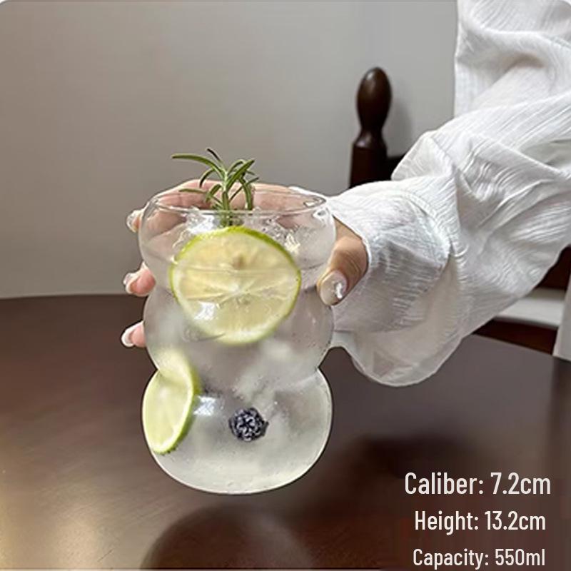 Milky Cute Glass Breakfast Cup for Yogurt, Cereal, and Coffee