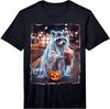 Ghost Raccoon Halloween Iced Coffee Pumpkin Spooky Performance T-Shirt