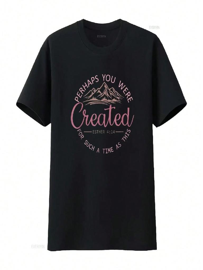 Perhaps You Were Created For Such A Time As This Esther 4 14 T Shirt Vintage Washed Homme Graphic Fashion Streetwear Casual