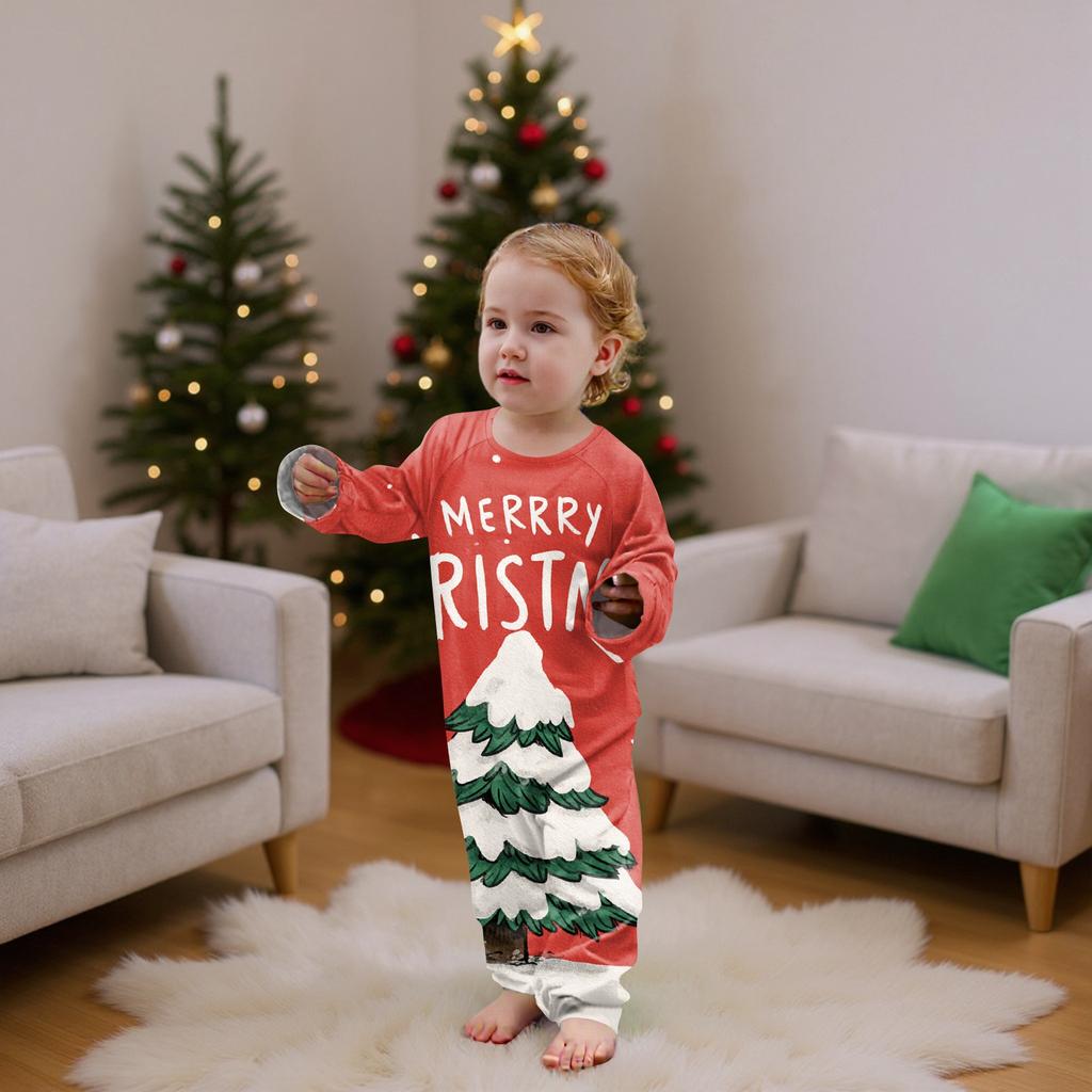 Passende Familiensets mit Weihnachtsmotiven, Langarmshirts und Hosen