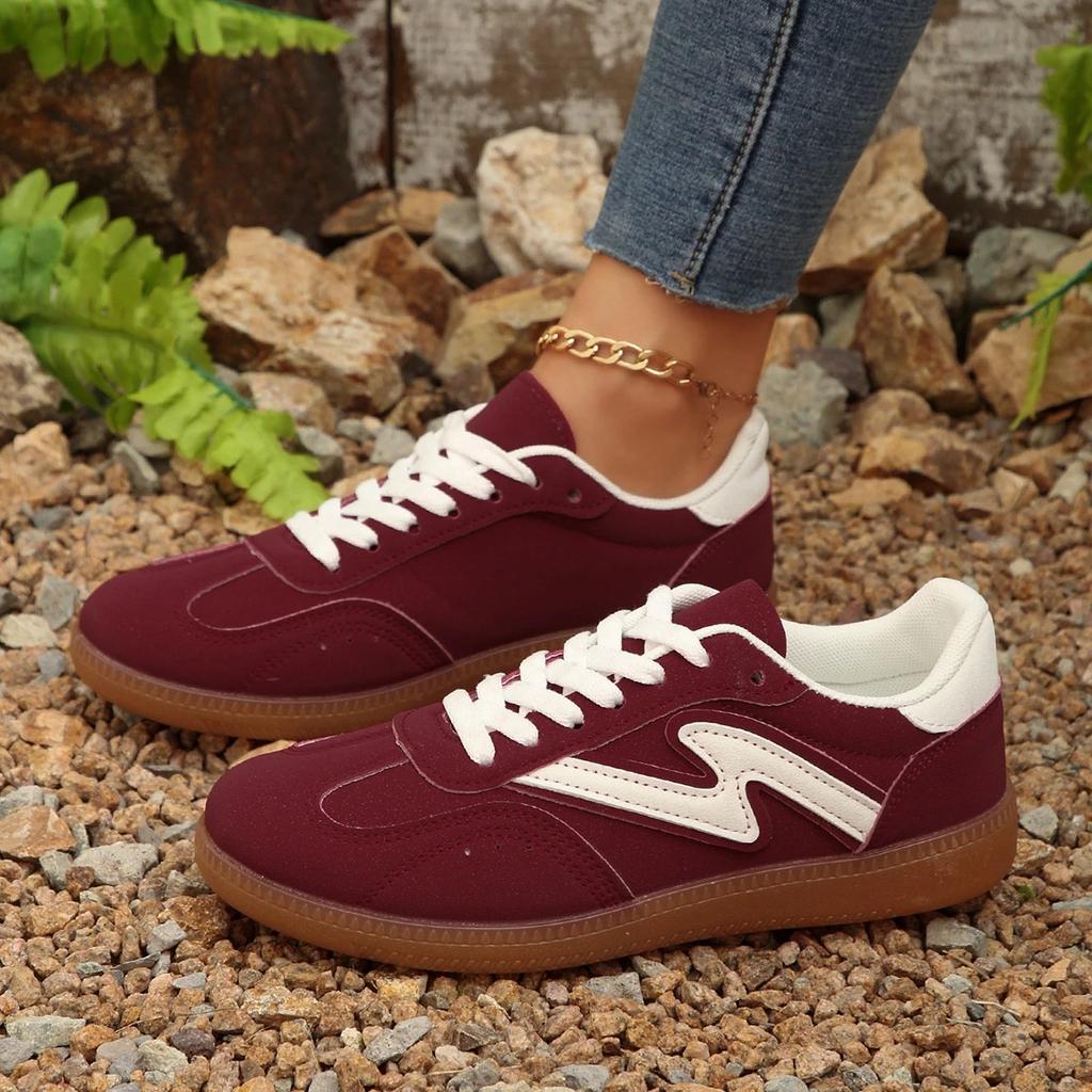 Fashion Women's Casual Shoes Lace Sobriety New Fashion Lightweight Casual Outdoor Walking Shoes Sneakers Anti-slip Flat Women's Shoes