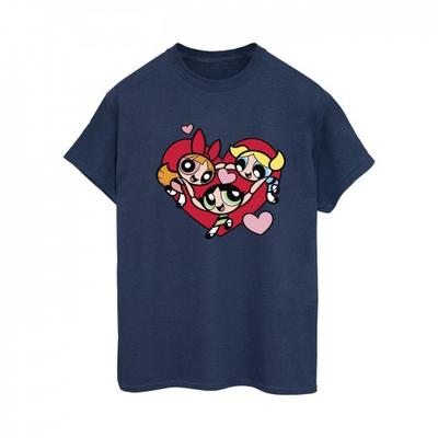 The Powerpuff Girls Womens/Ladies Holding Hands Heart Cotton Boyfriend T-Shirt