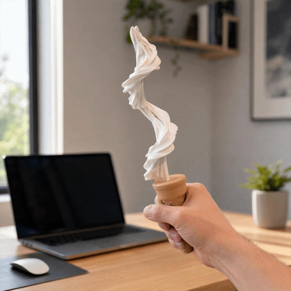 Funny Retractable Toy 3D Printed Extendable Prank Toy Telescopic Ice Cream Toy  Cosplay
