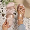 Fashion Summer Flat Heel Sandals Women Casual Plus Beach Slippers Woman Lightweight Strap Slip-On Gladiator Sandals Slides Women