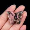 1Pc Reiki Healing Crystal Carved Butterfly Ornament Decoration,Natural Stone Gemstone Energy Generator for Home Decor Jewelry Gifts 32-35x26-30 Mm