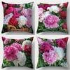 Fiori Brillanti a Grappolo Cesto di Fiori Fantasia Federa per Cuscino Camera da Letto Divano Copricuscino Decorativo con Cerniera Morbida Federa per Cuscino