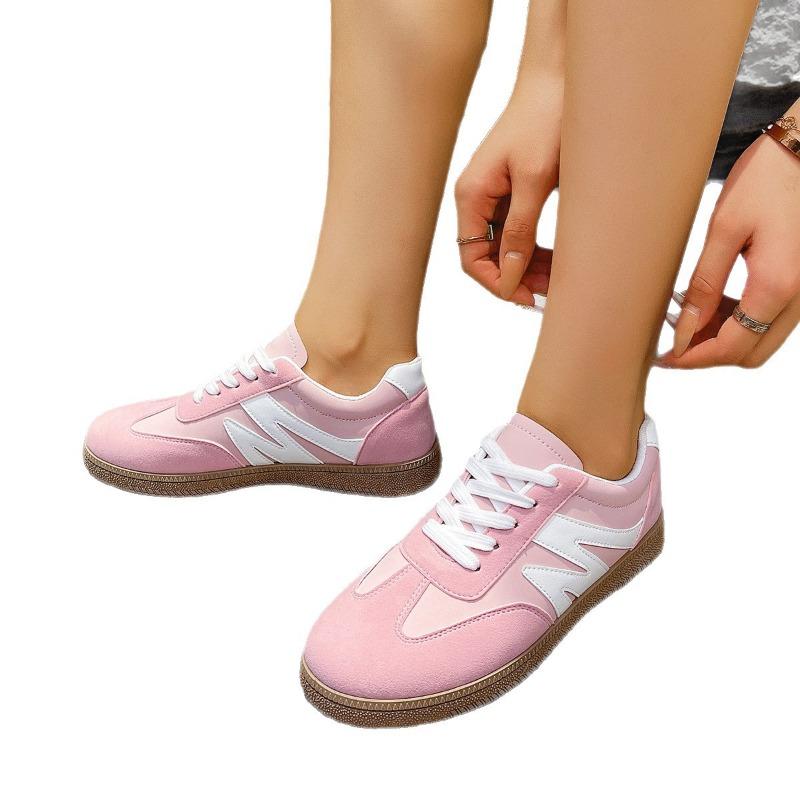 Retro Red Women's Spring New Flat-bottomed Student Board Shoes Casual Sports Shoes