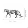 Resin Leopard Sculpture Electroplated Big Cat Figurine Luxury Look Sitting Cheetah Statue for Living