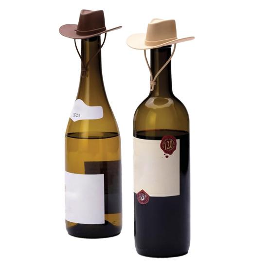 Kovbojský klobouk Zátky na víno Silikonové zátky na láhev Vzduchotěsné těsnění Opakovaně použitelné Korky na víno Pasují na standardní šampaňské láhve