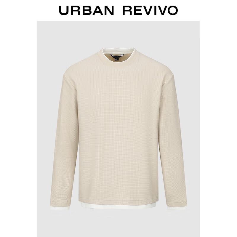 

UR Men s Faux Two-Piece Waffle Knit Crew Neck T-Shirt XS