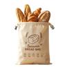 Cloth Bread Bag Cotton Storage Bag with Clip Top Closure for Loaves, Rolls and Bread Storage On Counter or Cabinet Shelves for Family Kitchen Use