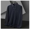 Men's Woodpecker Two-Piece Sweater Shirt, Plus Velvet, Thick Knitwear for Autumn/Winter.
