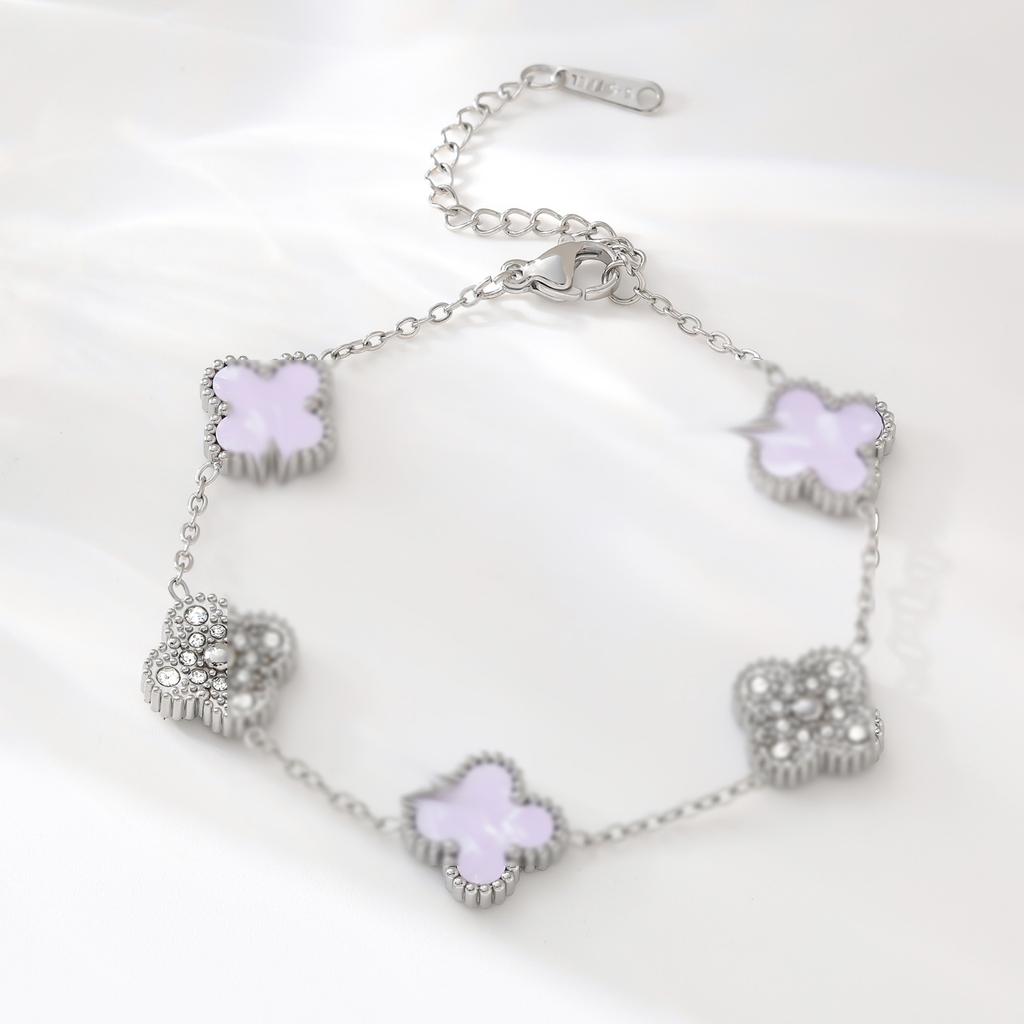Advanced Clover Bracelet 18k Double Sided Fritillaria Women's Bracelet