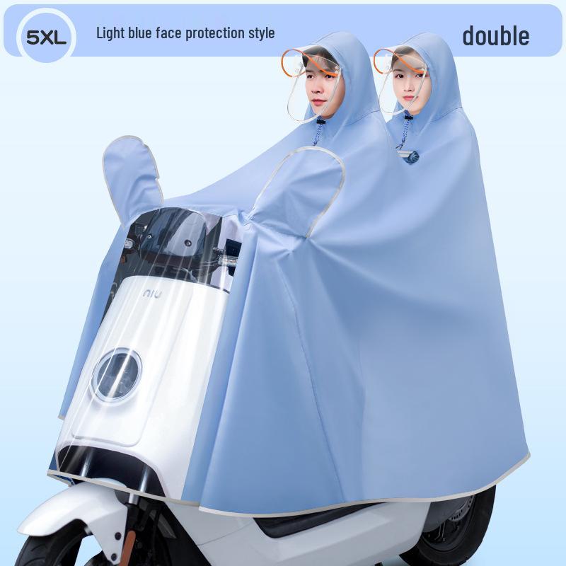 Unisex Electric Car Raincoat: Long, Full-Body, Extra Thick, Waterproof Poncho for Motorcycle Use