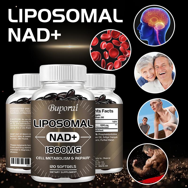Supliment Lipozomal NAD cu L-Tirozină și Ashwagandha pentru Reparație Celulară și Metabolism Energetic - 120 Capsule Vegetariene
