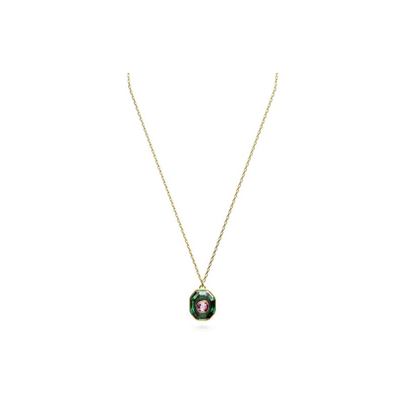 Swarovski Chroma Mixed Cut Ambilight Gold Plated Necklace Women s 5651292