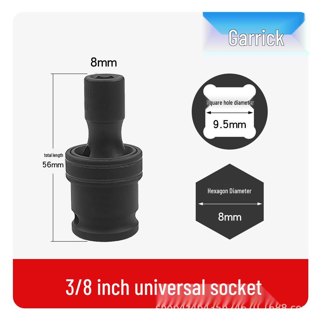Chave de Soquete de Potência Média Fly 3/8" com Junta Universal Móvel de 360°