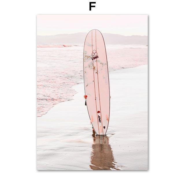 Rowboat Leaf Pink Sea Beach Shell Parasol Nordic Posters And Prints Wall Art Canvas Painting Wall Pictures For Living Room Decor