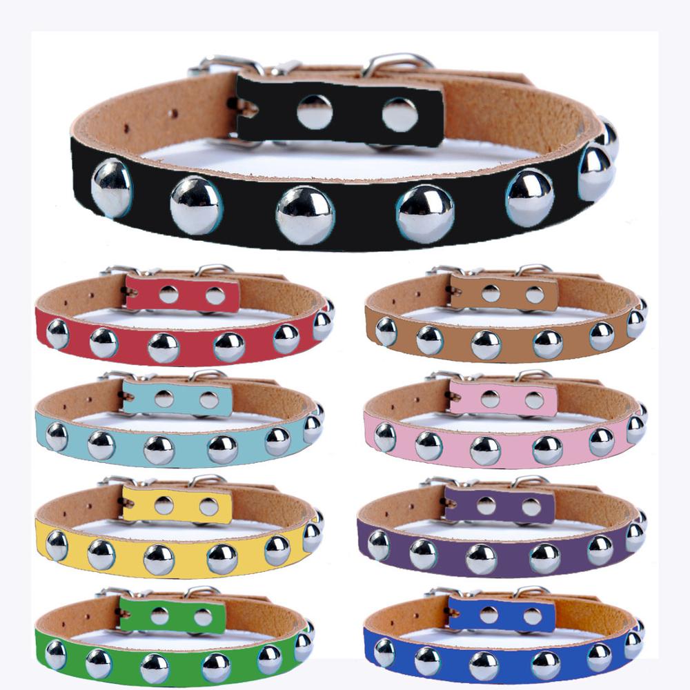 Pet Dog Collar Leather Punk Rivet Puppy Dog Cat Collar for Small Dog Necklace Pets Product Collar