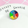 1Pc/3Pcs Pu Jacket Lapel Pins Turntable Pins "OFF ME YOU IT THIS THAT"cartoon Fun Enamel Pins Jewelr