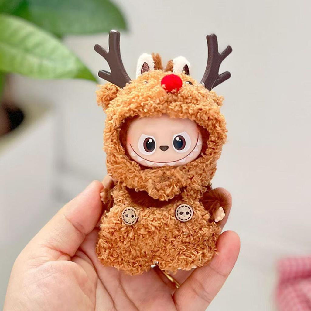 [No Doll] For Labubu 4.0 Pin For Love Series Clothes Christmas Elf Reindeer Cloak For Twinkle Twinkle Doll'S Outfit Accessories