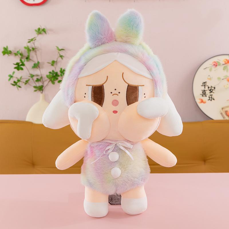 New cross-dressing crying baby doll cute plush doll children's toy girls soothe sleeping throw pillow