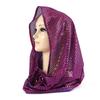 Women Glitter Sequin Hijab Scarf, Soft Mesh Sparkly Head Wrap, Solid Color Lightweight Muslim Headscarf, Fashion Shiny Turban Shawl