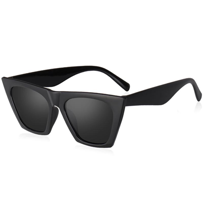 

New Square Sunglasses Woman Black Cat Eye Brand Designer Sun Glasses Female Travel Driver Gradient Fashion Oculos De Sol Other чорний колір сірий