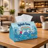 1pc Whimsical Marine Tissue Box | Multi-functional Napkin Dispenser, Two Sizes Available Suitable for Home, Parties, Car Decoration Whale Rainbow Typo
