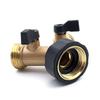 Heavy Duty Y Valve Brass Quick Connector Diverter Garden Hose Splitter  Outdoor Faucet