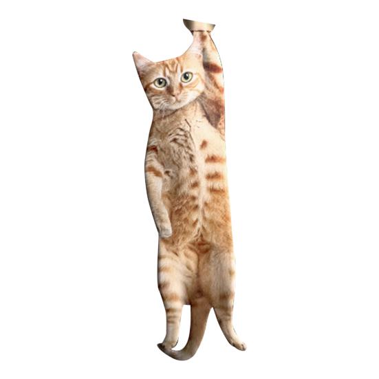 Men Tie Realistic 3D Cat Pattern Smooth Feel Neck Tie Funny Kitten Design Tie Weddings Parties Office Wear