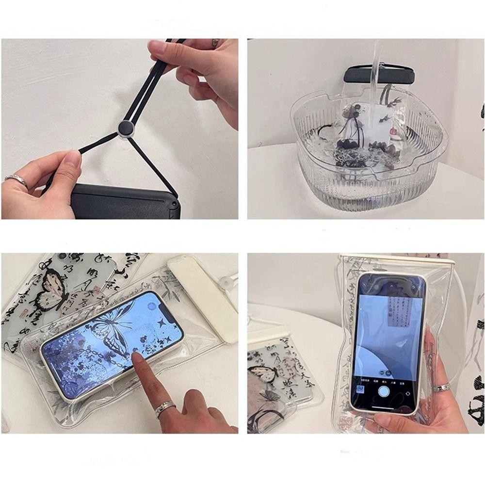 

Transparent Hanging on Neck Phone Bag PVC Floating Phone Dry Cover Tools Style 4