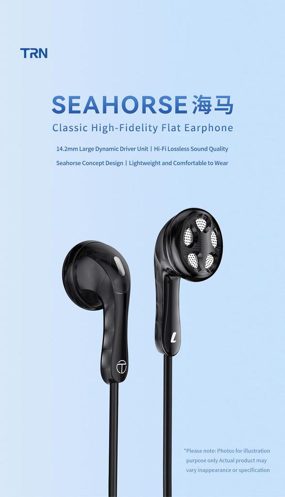 TRN-MT4 Pro 2DD In-Ear Earphones, Wired, with T-tips, FZFT1, FZmax, and Seahorse (Lucky Bag C)