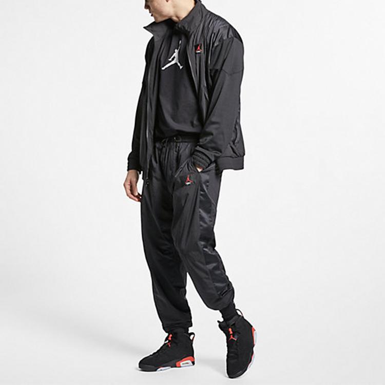 Jordan Sport Stand Collar Windbreaker Woven Jacket Men Jackets Black AO0556-010