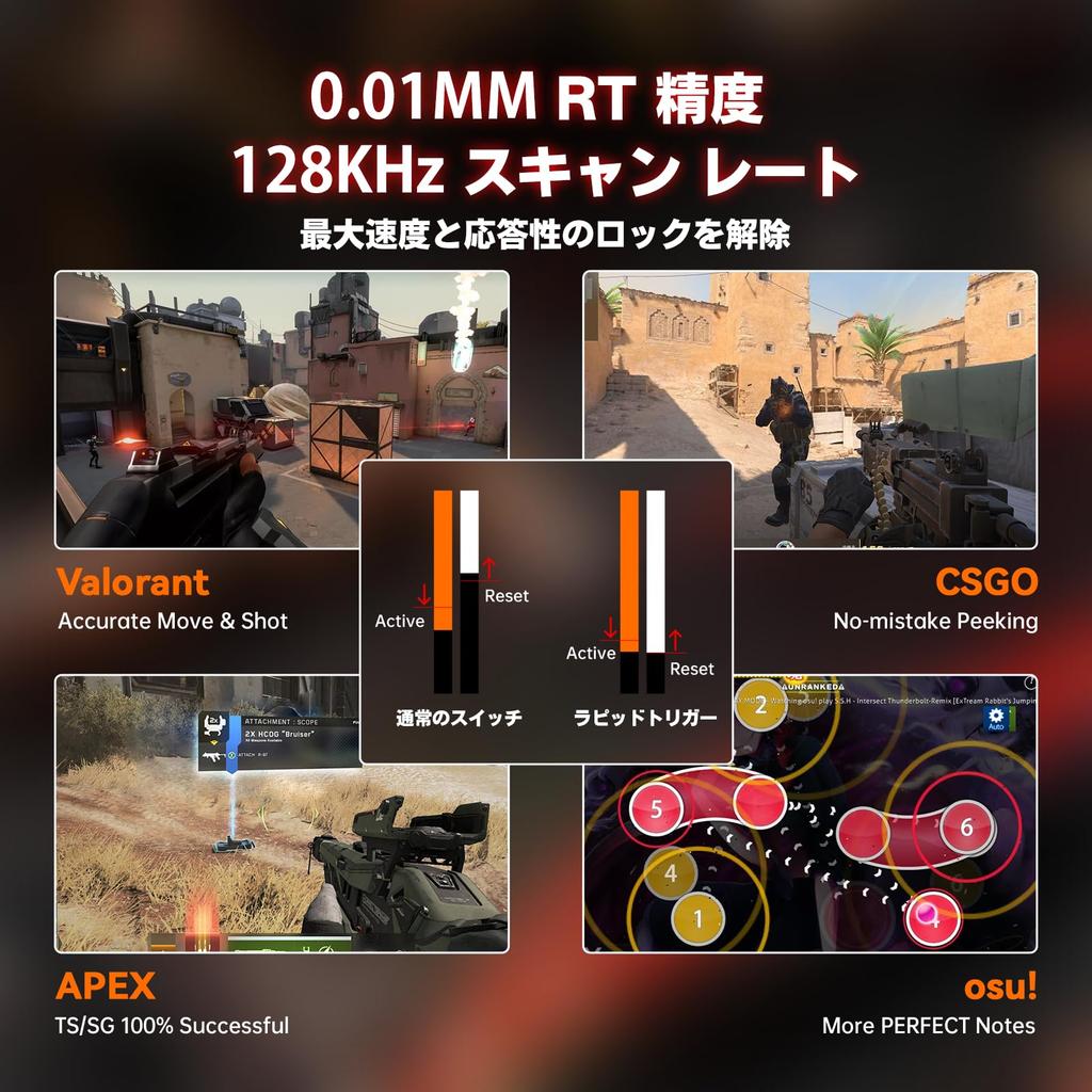 MAMBASNAKE X60HE Rapid Trigger Gaming RT Magnetic 8000Hz Polling Wireless HE SnapKeys No Dead RGB PBT Keycaps for 8K Coiled Cable Official Direct